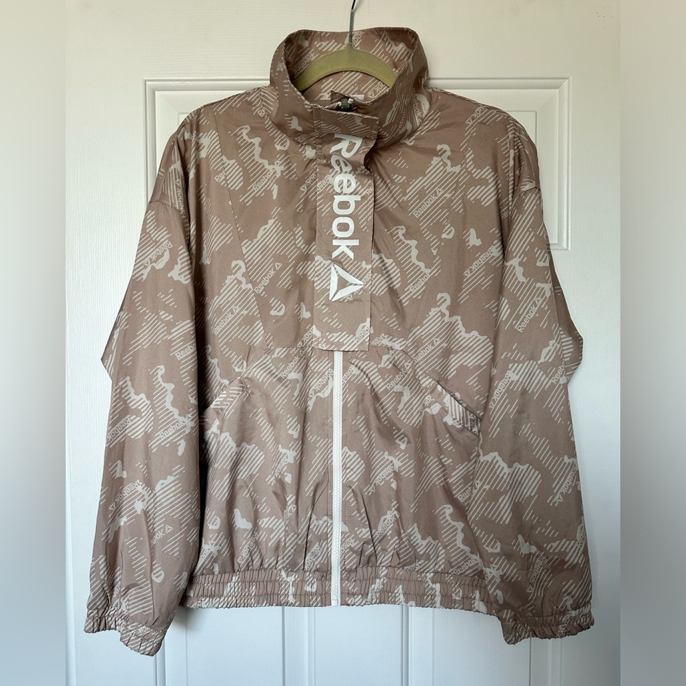 Reebok Printed Mesh Focus Track Jacket With Pockets Women's‎ Size Large